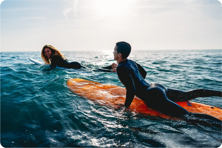 写真：サーフィン体験